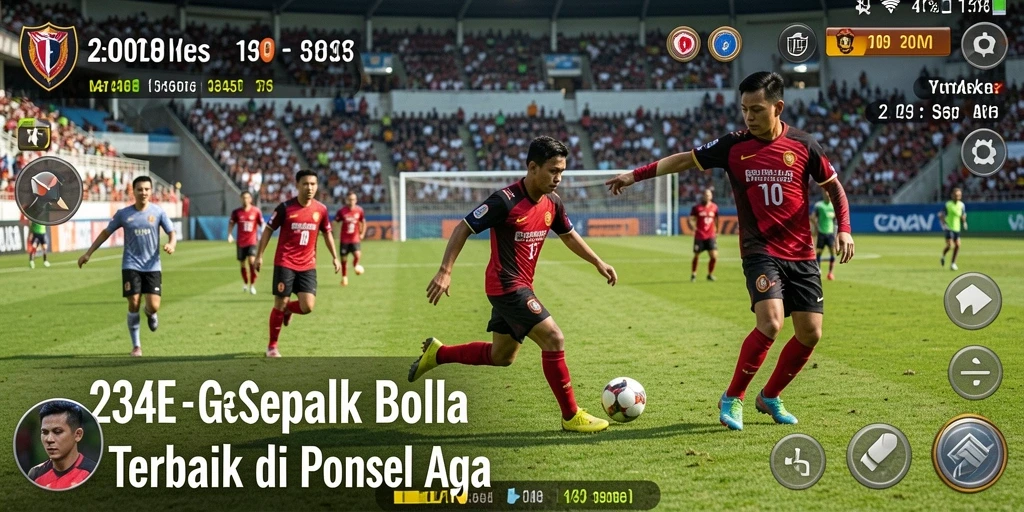 Tampilan gameplay 234E yang menegangkan di lapangan sepak bola.