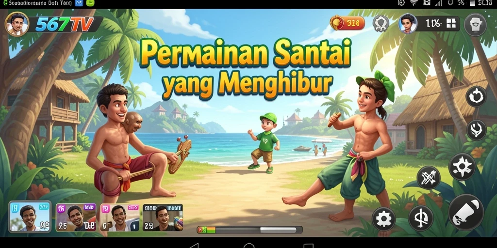 Tampilan gameplay 567TV yang menyenangkan dan penuh warna.