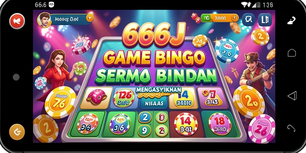 Tampilan gameplay seru dalam 666J dengan suasana Bingo yang menarik.
