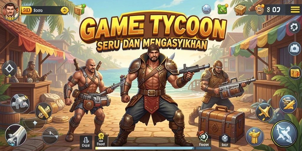 Screenshot utama menampilkan gameplay dinamis dan interaktif dari 8ID.