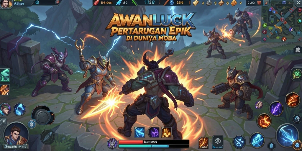 Tampilan Gameplay MOBA yang memikat dan penuh aksi.