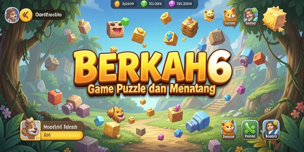 Tampilan gameplay seru dari BERKAH6 yang penuh tantangan Puzzle.