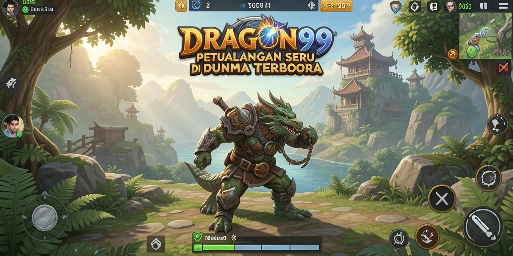 Tangkapan layar menampilkan aksi seru DRAGON99 di dunia terbuka.