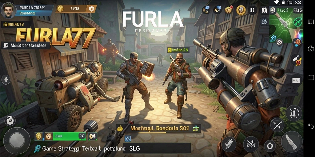 Screenshot gameplay FURLA77 menampilkan aksi perang yang menegangkan.