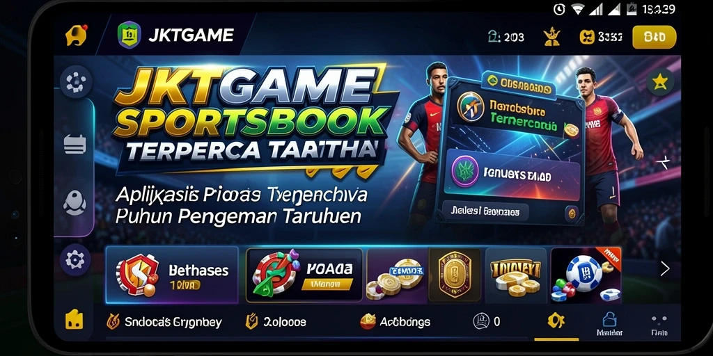Tampilan screenshot utama JKTGAME menampilkan pengalaman taruhan olahraga yang interaktif.