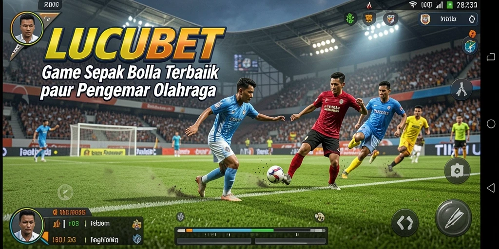 Screenshot gameplay LUCUBET dengan aksi permainan sepak bola yang seru.