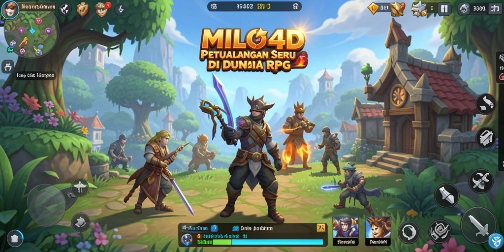 Tangkapan layar utama <strong>MILO4D</strong> menampilkan aksi seru dalam pertempuran RPG.