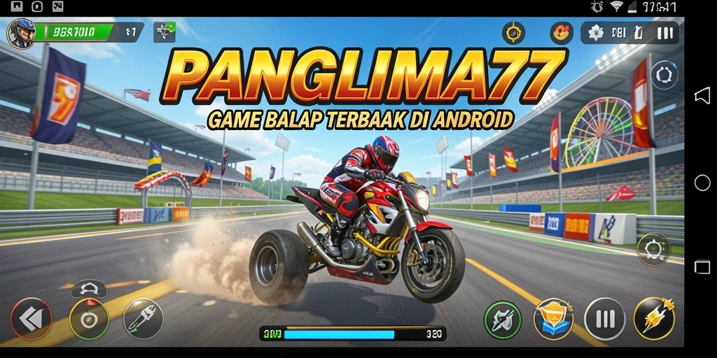 Tangkapan layar permainan balap intens di PANGLIMA77.