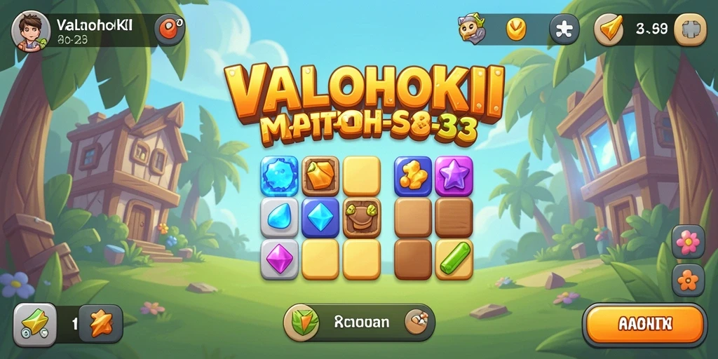 Tangkapan layar gameplay VALOHOKI menampilkan kombinasi warna yang cerah dan efek visual menarik.