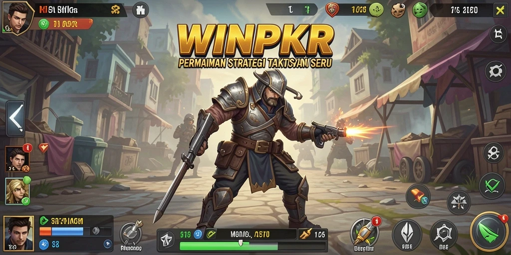 Tangkapan layar gameplay WINPKR menunjukkan aksi strategi yang mendebarkan.